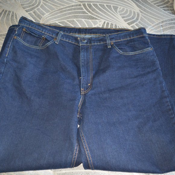 Mens Levi's 505 Blue Jeans 40x32 - Picture 3 of 4